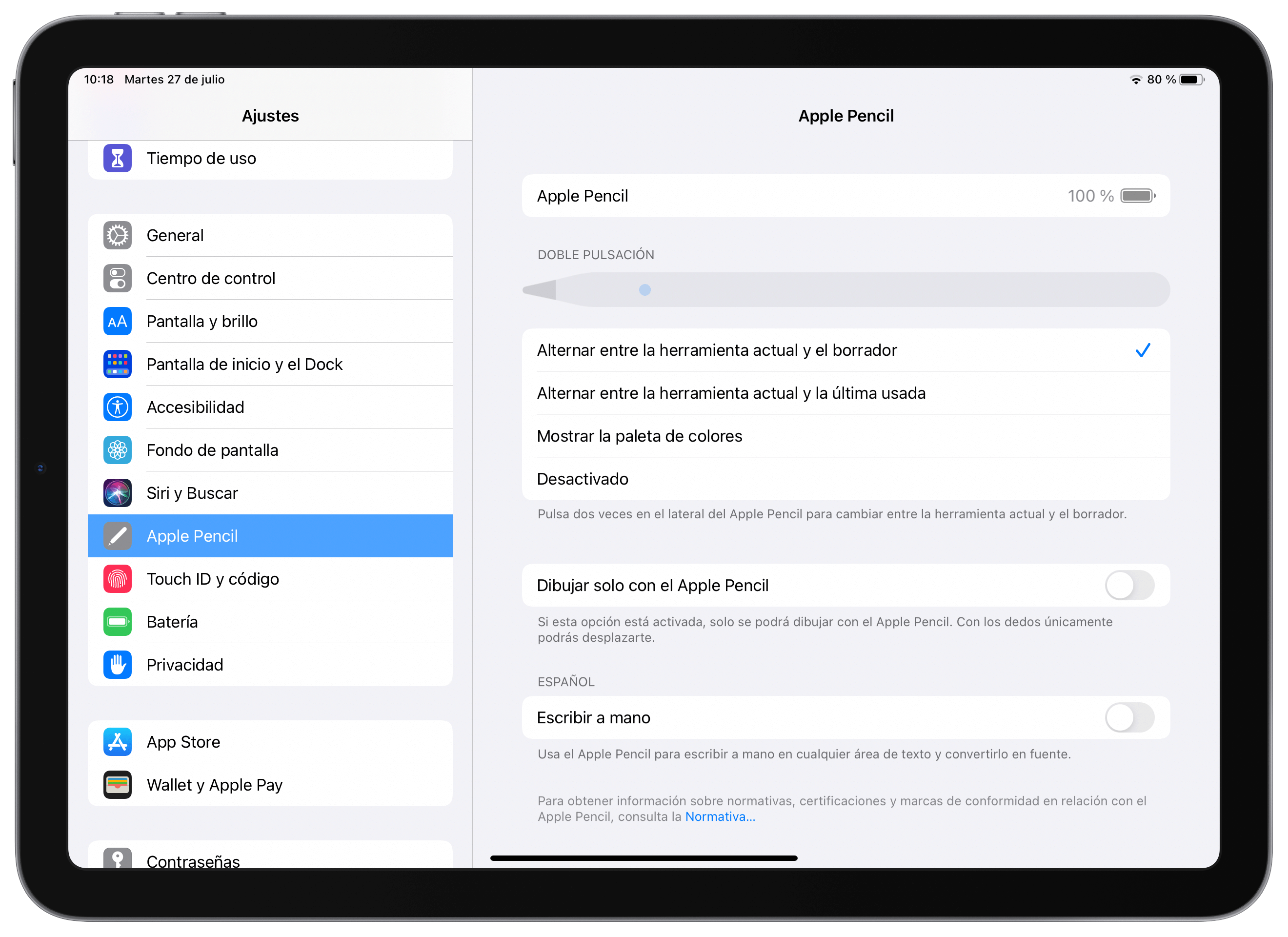 Desactivar escribir a mano en el iPad con Apple Pencil Desactivar escribir a mano en el iPad con Apple Pencil