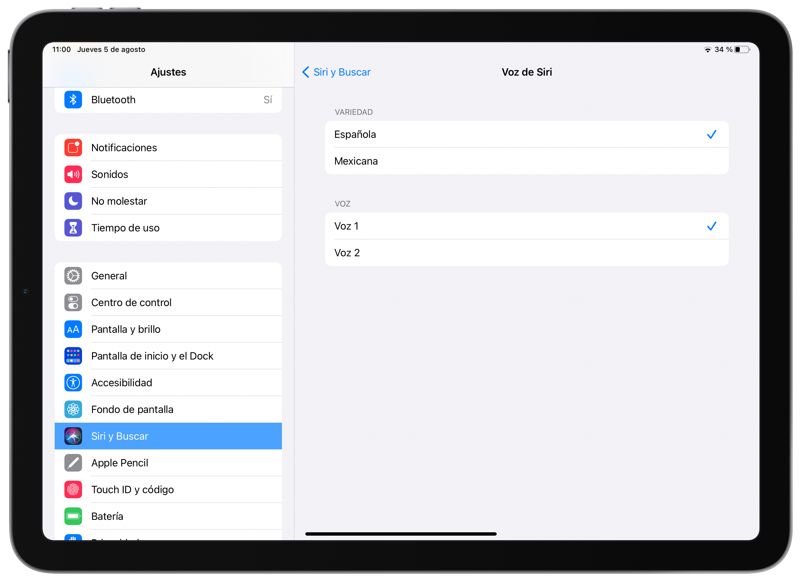 Cambiar el género en la voz de Siri en iOS o iPadOS