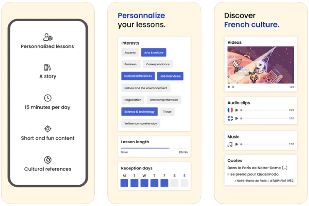 Aprender francés: lecciones de francés personalizadas