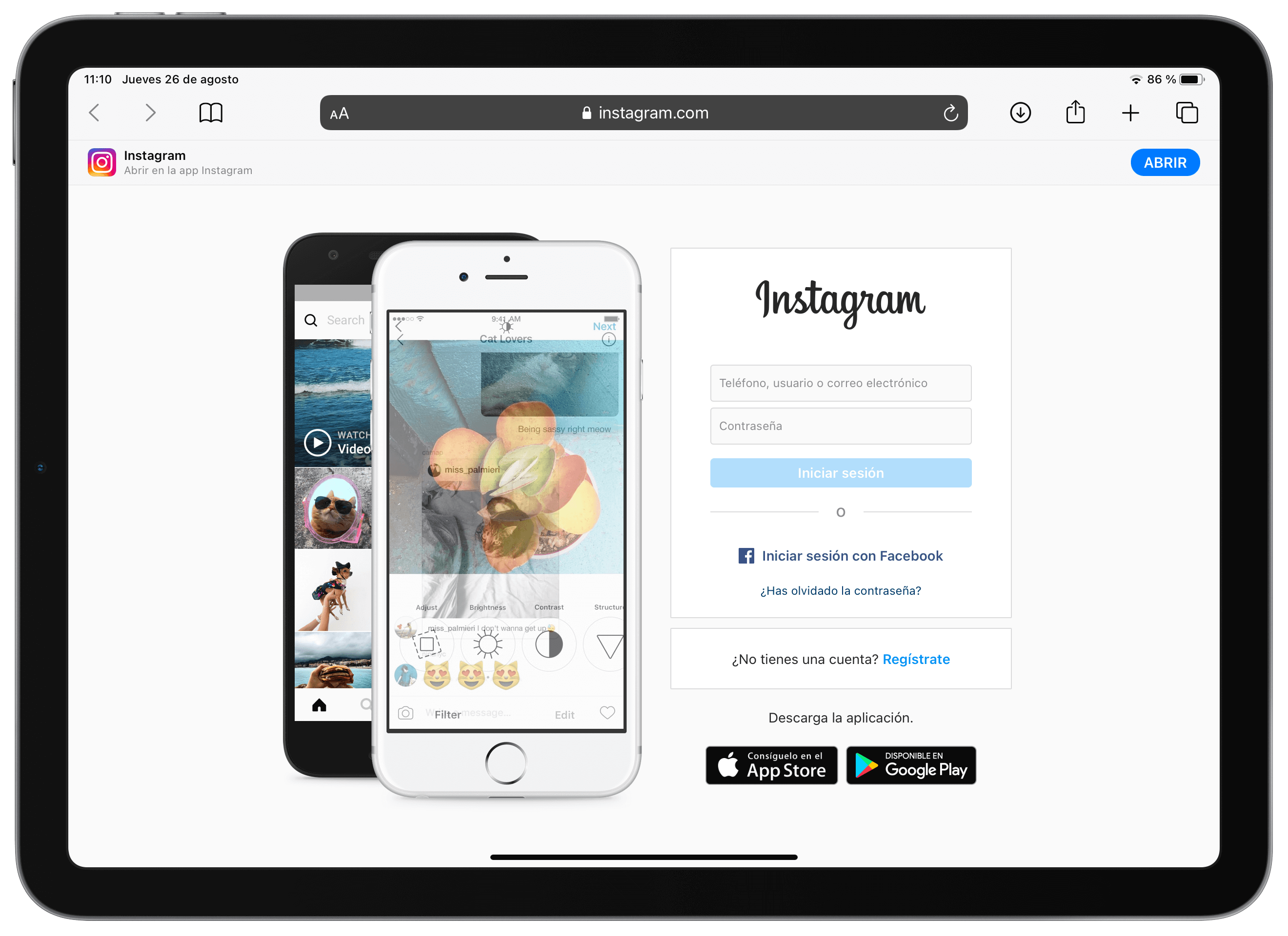 Instalar Instagram en el iPad en 2021: usar versión web