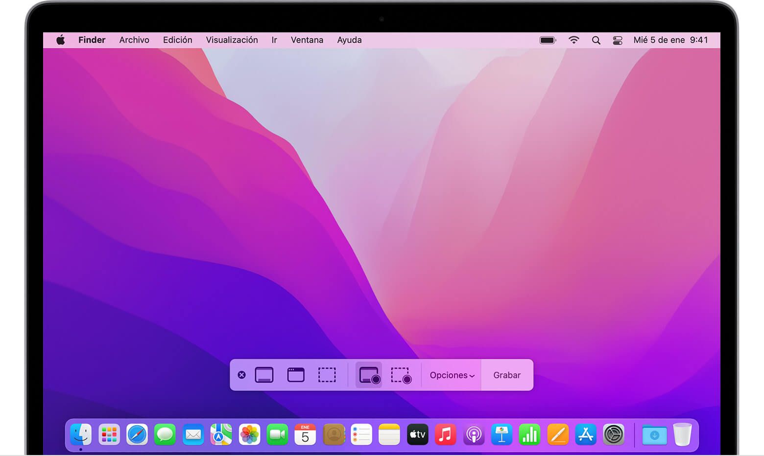 Elegir ubicación de las capturas de pantalla en Mac