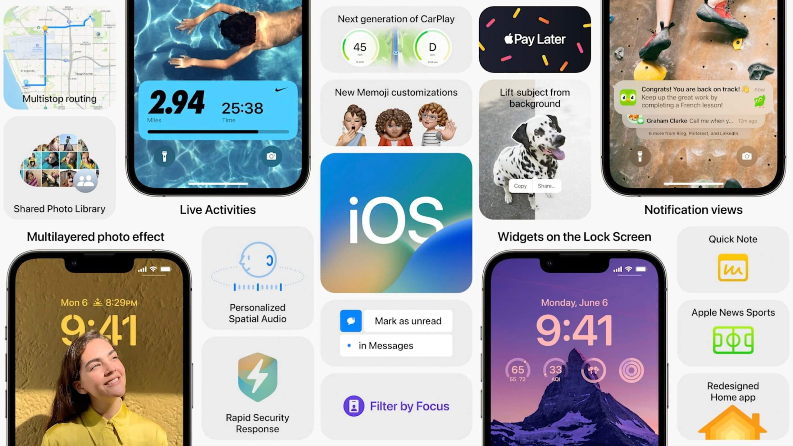 iOS 16: novedades