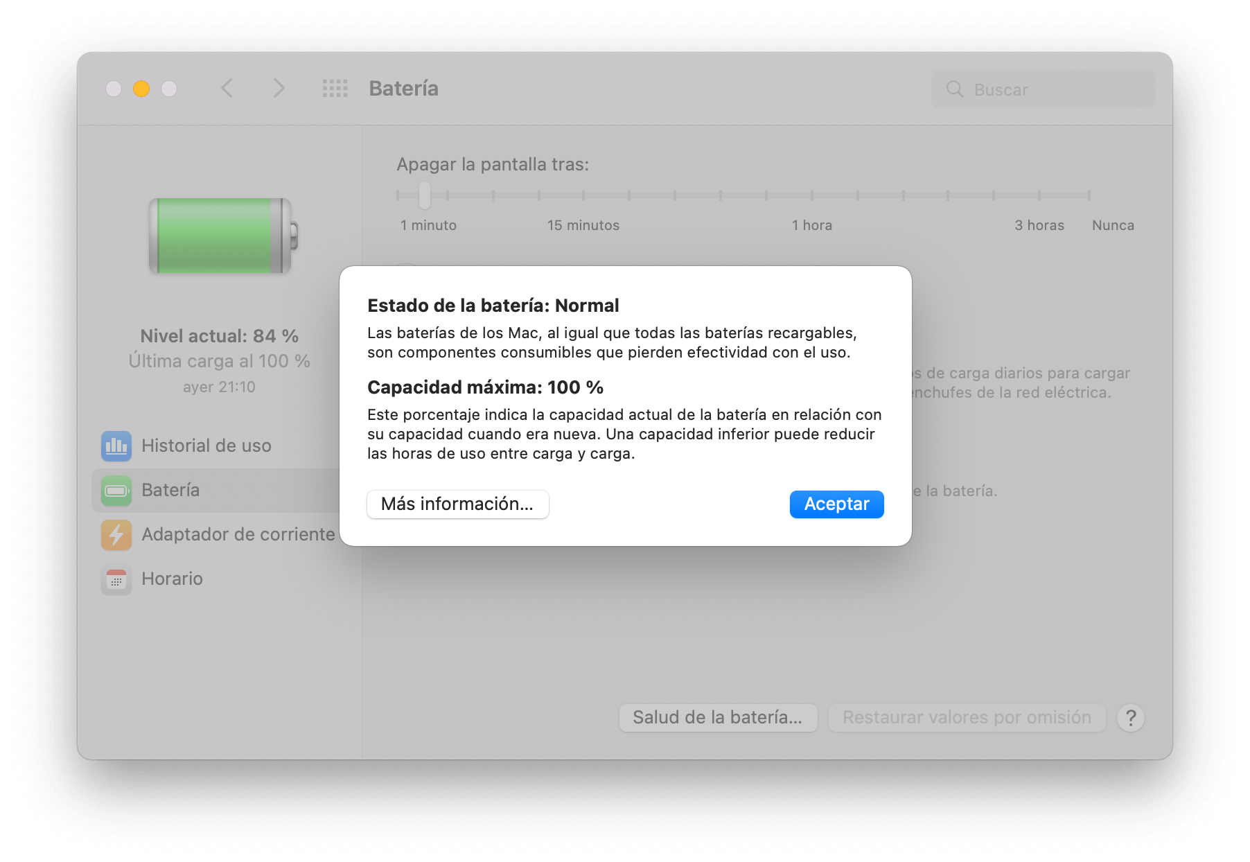Comprobar salud de la batería de un MacBook